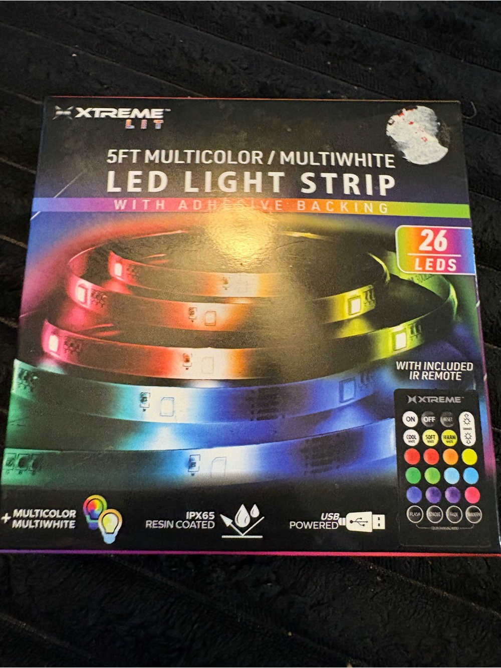 Xtreme Lit Multicolor LED Light Strip - Black/Multicolor